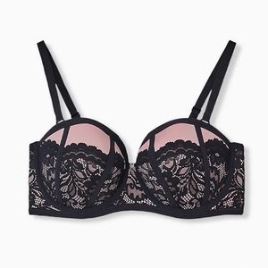 NWT Torrid Pink & Black Push-up Bra